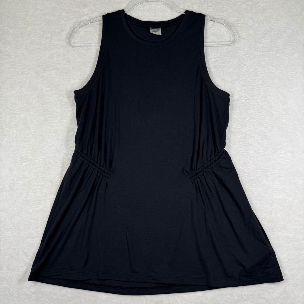 Athleta Womens Black Cinched Side Sleeveless Tank Top 533375-02 Size Medium